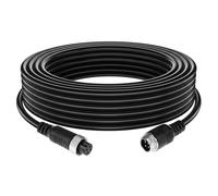 QWORK® 10 m 4 broches câble d'extension pour caméra de recul, câble d'extension pour caméra embarquée, câble d'alimentation pour caméra et moniteur de voiture