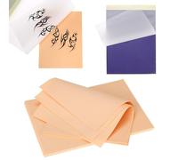 QWORK® 10 Peau Synthétique réutilisables (1MM, 19x14cm) & 20 Papier de Transfert A4, Pour Tatoueurs et Débutants