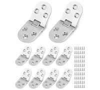 QWORK® 10 Pièces Charnière Flip Pliable Alliage Zinc, Charnière Flip pliable, pour Table Pliante, Porte de Placard, Trappe