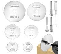 QWORK® 10 Pièces disques de scie circulaire, disque de scie, lame de scie, pour bois, plastique et métal, compatible avec Dremel l'outil rotatif