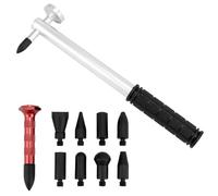 QWORK® 10 pièces Ensemble d'outils de débosselage, kit de réparation de carrosserie, kit de debosselage carrosserie, Outil débosselage sans Peinture