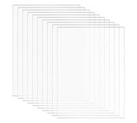 QWORK® 10 Pièces feuilles acryliques, plaque plastique transparente 10x15 cm épaisseur 2 mm, pour projets de bricolage, présentoirs
