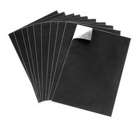 QWORK® 10 Pièces Feuilles de Mousse Autocollantes, 30 x 20 cm x 1 mm Panneaux Mousse Noire, pour Meubles, boîtes à Bijoux, travaux manuels