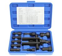 QWORK® 10 pièces kit extracteur de roulement Interieur de Moto, 8 mm-25 mm, en Acier allié, extracteur de roulement