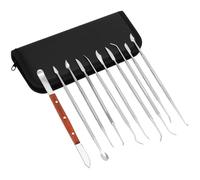QWORK® 10 pièces Outils de Sculpture à la Cire, Outils Sculpture Argile, Double extrémité, en Acier Inoxydable, pour Sculpter la Cire, l'argile et céramique