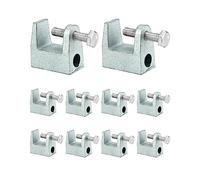 QWORK® 10 pièces Pince de poutre, acier galvanisé, M12 (12mm), pour la construction de ponts, la construction de bâtiments