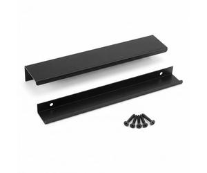 QWORK® 10 Pièces Poignées de Meuble de 300 mm - Alliage d'Aluminium - pour Tiroirs, Placards, Armoires à Chaussures (Vis Incluses)