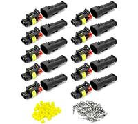 QWORK® 10 pièces Voiture Étanche Connecteur Électrique, connecteur 2 broches, connecteur de câble Automobile, pour voiture camion moto