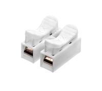 QWORK® 100 Pcs Connecteur Electrique, Bornier Electrique Raccord Rapide CH-2 pour Commande Électrique, Alimentation, Éclairage, Électroménager