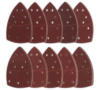 QWORK® 100 Pièces Papier Abrasif 11 Trous (105mm x 152mm), 10 Grains 40 à 600 pour Ponceuses de Détail