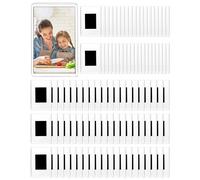 QWORK® 100PCS Mini Cadres Photo Magnétiques pour Photos de 7 x 4,5 cm, Cadre Photo en Acrylique Transparent pour Réfrigérateur et Cadeaux de Famille