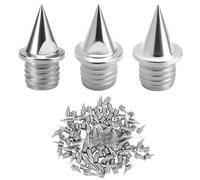 QWORK® 100pcs Pointe Athlétisme en Acier pour Chaussures de Sport, 6.75mm 1/4 Pouces Argent