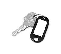 QWORK® 100PCS Porte Étiquettes avec Porte Clé pour Bureaux, Hôtels, Étiquettes de Bagages, Animaux de Compagnie