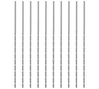 QWORK® 10pcs extra longue perceuse mèches de 120 mm, forets hélicoïdaux HSS de 2 mm pour métal, bois, plastique et PVC