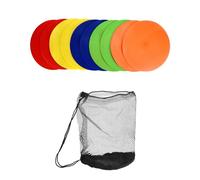 QWORK® 10Pcs Plats cône de marquage 23cm, Plot Sport pour Football, Basket, Handball et Plus - 5 Couleurs