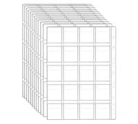 QWORK® 12 Feuilles Pochette Pieces de Monnaie 9 Trous pour Classeur Pieces de Monnaie, 20 Compartiments de 45 mm