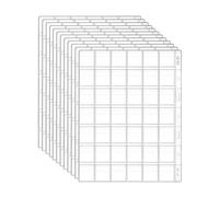 QWORK® 12 Feuilles Pochette Pieces de Monnaie 9 Trous pour Classeur Pieces de Monnaie, 42 Compartiments de 29 mm