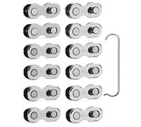 QWORK® 12 Paires Chaîne De Vélo pour Chaîne De Vitesse 6-7-8 9 10 11, Chaîne De Vélo Réutilisable, Maillon De Chaîne, Argent