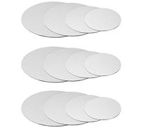 QWORK® 12 Pcs Planche À Gâteaux Ronde, 15, 20, 25, 30 cm, Round Cake Board, Argentér Carton Gâteau, Pour Mariage, Gâteaux D'anniversaire, Fête À La Maison