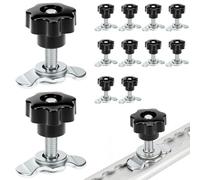 QWORK® 12 pièces d'accessoires de vis M8x45 avec vis à Main pour Rails de retenue Airlineschiene - Accessoire de Finition adapté pour Un diamètre de Trou de 20mm