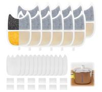 QWORK® 12 Pièces Filtre Fontaine Eau Chat, Filtre de Remplacement pour Fontaine Chat et Ensemble d'accessoires avec éponges préfiltrées et éponges pour Pompe Eau, pour 4L Fontaine Chat