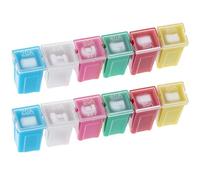 QWORK® 12 Pièces Mini Fusibles Pour Auto, Forme Carrée Haut Profile Fusible Pour Camions, Voitures et SUV, bateaux, 20 A/25 A/30 A/40 A/50 A/60 A, 2 Pièces Chacun