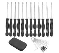 QWORK® 12 pièces outils de réglage de carburateur avec aiguille de brosse de nettoyage de carburateur pour petits moteurs à 2 temps compatible avec STIHL, Poulan, Hus-qvarna et plus