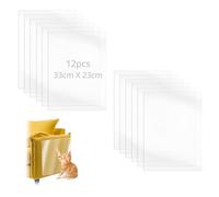 QWORK® 12 pièces Protection Contre Les griffures de Chat autocollante 33x23 cm, matériau Pet de Haute qualité, Film Anti-griffure Invisible pour canapé, Portes et Murs.