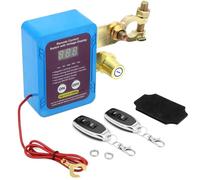 QWORK® 12 V 240 A coupe circuit voiture interrupteur batterie avec affichage numérique, interrupteur d'isolation de batterie avec 2 télécommandes, pour camions, automobiles, camping-cars