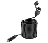 QWORK® 12V Rallonge allume cigare, 5M 16AWG rallonge pour allume-cigare avec fusible 15A, pour voiture