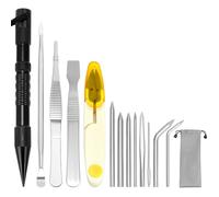 QWORK® 13 Pièces Ensemble de Aiguille Paracorde, Outils de Nouage pour Paracorde en Acier Inoxydable, Accessoires pour Paracorde avec Aiguilles à Lacer et Outils de Couture