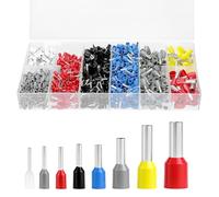 QWORK® 1300 pièces kit de cosses electrique, 8 types, embouts de câblage de 0.5 mm²à 10 mm², pour le câblage électrique