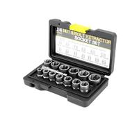 QWORK® 15 pièces jeu d'extracteurs de vis pour vis et boulons endommagés avec 13 extracteurs de vis de différentes tailles