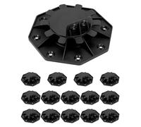 QWORK® 15 Pièces Plot terrasse réglables 30-60 mm, Convient aux pour lames de terrasse en bois/WPC/aluminium