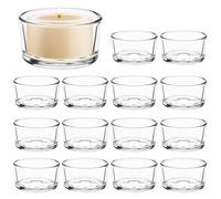 QWORK® 15 Pièces Porte-Bougies en Verre, Φ 4,5 cm Chauffe Bougie, pour Mariages, fêtes, décoration intérieure