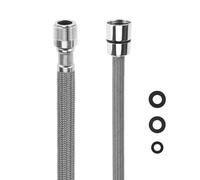 QWORK® 150 cm Tuyau de robinet, tuyau de douche en nylon M15/1 x 1/2 pouce, tuyau pour robinet à tirette, pour robinetterie de cuisine et de salle de bain