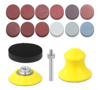 QWORK® 184 Pièces papier de verre set, disques abrasifs 50 mm pour ponçage humide et sec, 60-10000 grainages différents