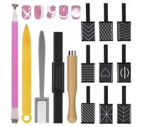 QWORK® 19 Pièces bâtons magnétiques pour yeux de chat, aimant cat eyes ongles, pour art des ongles 3D