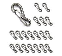 QWORK 2.5cm Mini Mousqueton, Mousquetons Porte clefs Porte-Clés pour Camping Voyager Randonnée Porte-Clés (20pcs Gris)