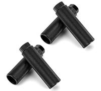 QWORK® 2 Paire 100mm * 28mm Bike Pegs, BMX Pegs, Antidérapantes en Alliage D'aluminium M10 x 1, Trou fileté de 9 mm, pour BMX, VTT, Vélo De Route, Repose-Pieds Cascadeurs, Noir