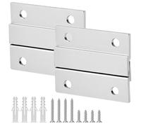 QWORK® 2 paires de serre-câbles Z de 50 mm pour accroche d'images, supports pour miroirs, pour un montage mural robuste et flexible