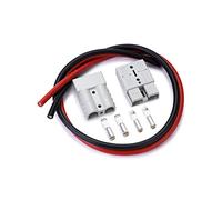 QWORK® 2 Pcs Connecteur de Batterie 50A 600V Batterie à Connexion Rapide avec Câble Électrique 8AWG 60 cm Rouge/Noir pour Chariots Élévateurs, Voitures, Bateaux et Plus