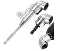 QWORK® 2 Pièces 105° renvoi d'angle visseuse avec Tige Hexagonale 1/4"
