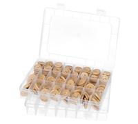 QWORK® 2 Pièces 24 compartiments boîtes de tri, boîtes de rangement réglable, pour petites pièces, perles, boucles d'oreilles, semences