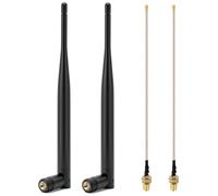 QWORK® 2 Pièces antenne omnidirectionnelle 868mhz avec connecteur SMA, antenne Inclinaison et Rotation
