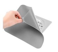 QWORK® 2 pièces Bouchon Anti-Odeur pour Douche, Couverture de Drain de Douche en Silicone Gris, pour Salle de Bain, Cuisine et Toilette