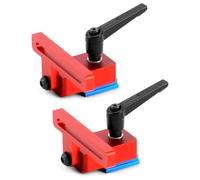 QWORK® 2 pièces butée de rail de guidage de type 30, butée coulissante pour le travail du bois, pour rails en T à fente en T, outils manuels pour le travail du bois