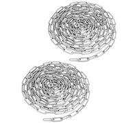 QWORK® 2 Pièces Chaîne acier galvanisé - Ø 3 mm - 5 m - résistant à la rouille - pour corde à linge/plantes suspendues/chaîne pour chien/antivol de vélo/décoration DIY