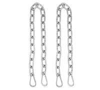 QWORK® 2 pièces chaîne d'extension Ø6mm 65cm avec Mousqueton M6 - Acier Inoxydable 304 pour chaises suspendues, Sacs de Boxe, Yoga, Salle de Sport