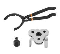 QWORK® 2 Pièces clé filtre à huile réglable, 30 cm pince filtre à huile, clés de filtre à huile 3 bras, pour filtre à huile Ø 63-120 mm